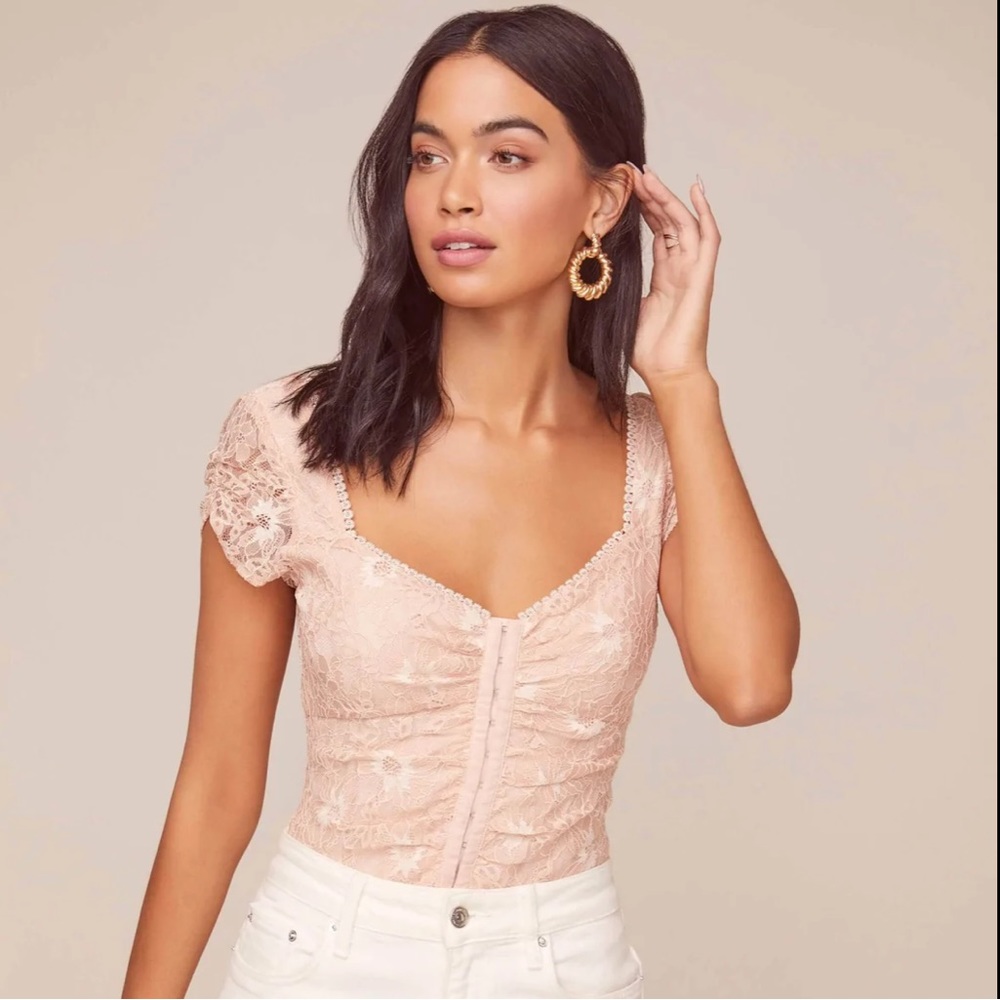 ASTR love me not lace bodysuit - pink size xs - never worn